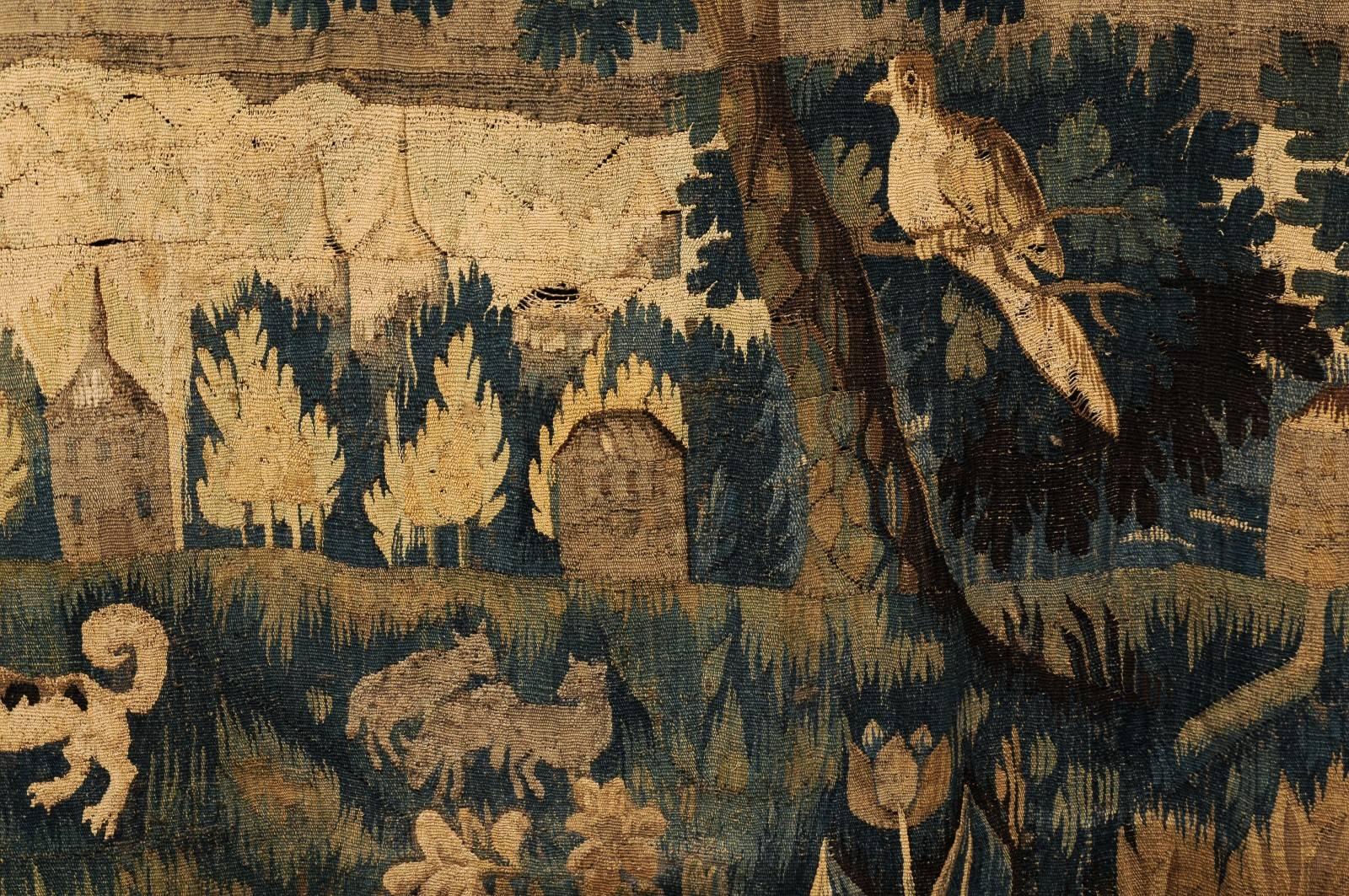 18th Century French Aubusson Tapestry with Dog Hunt 3