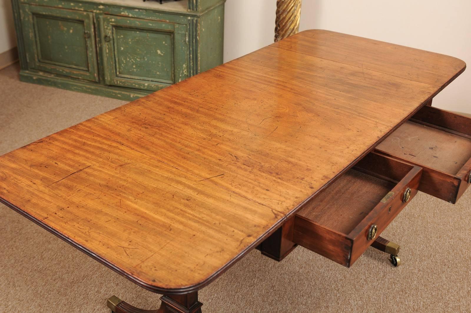 English Regency Mahogany Sofa Table, Early 19th Century 2