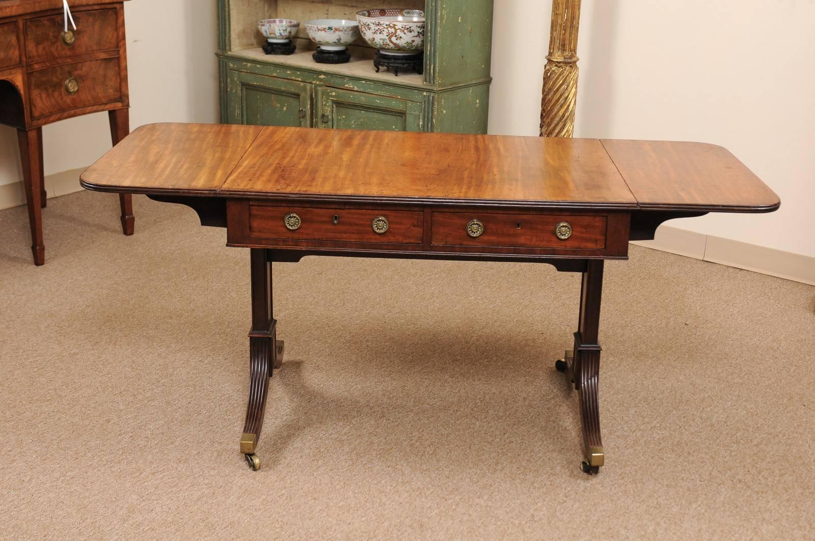 English Regency Mahogany Sofa Table, Early 19th Century 3