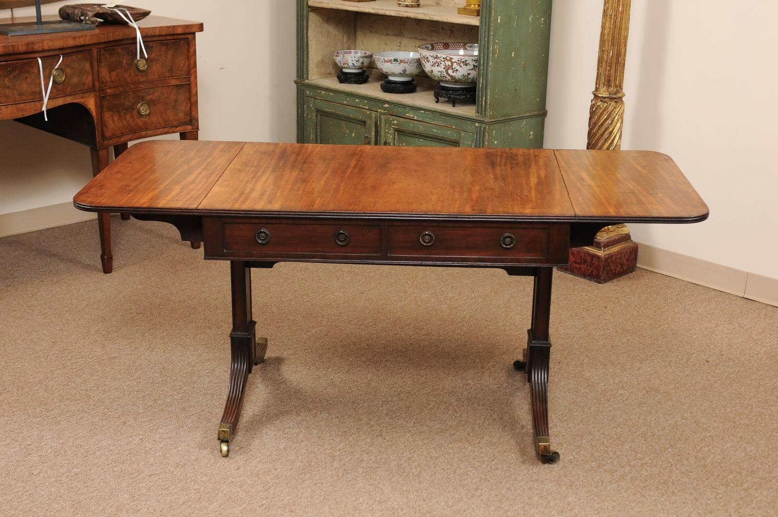 English Regency Mahogany Sofa Table, Early 19th Century 5