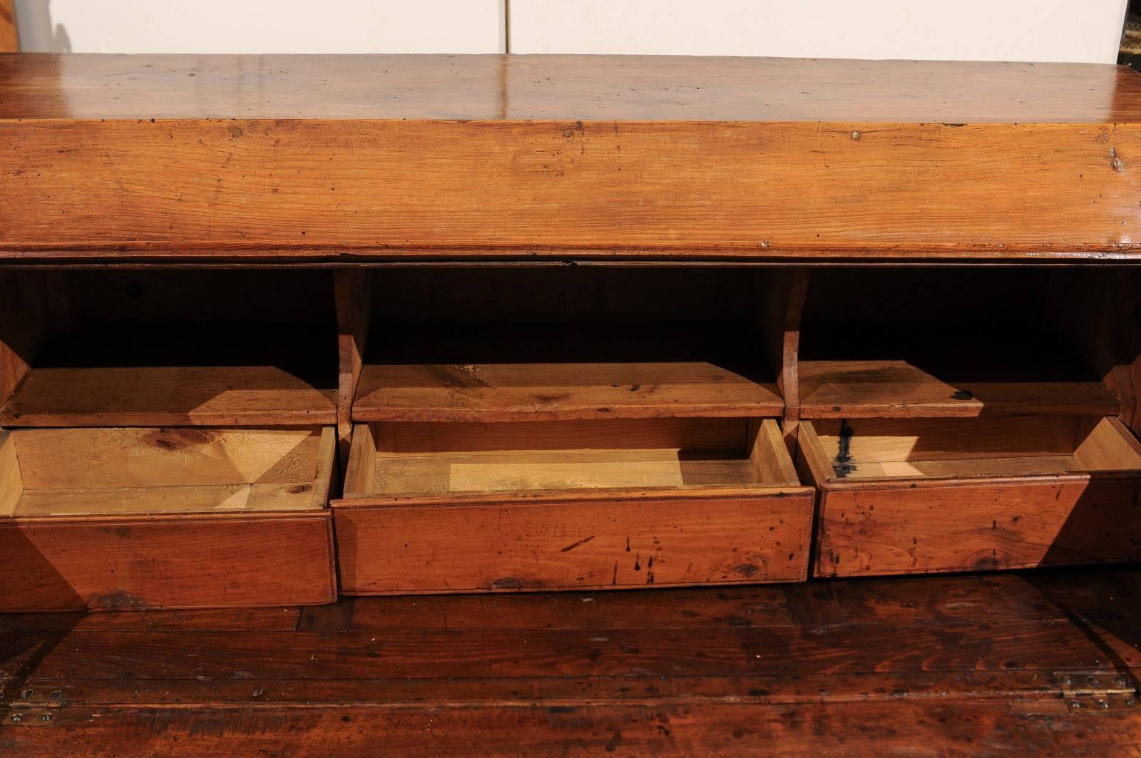 French Fruitwood Regence Bureau Slant Front Desk, Early 18th Century For Sale 1
