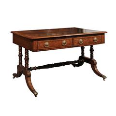 19th Century English Regency Style Mahogany Partners Writing Table