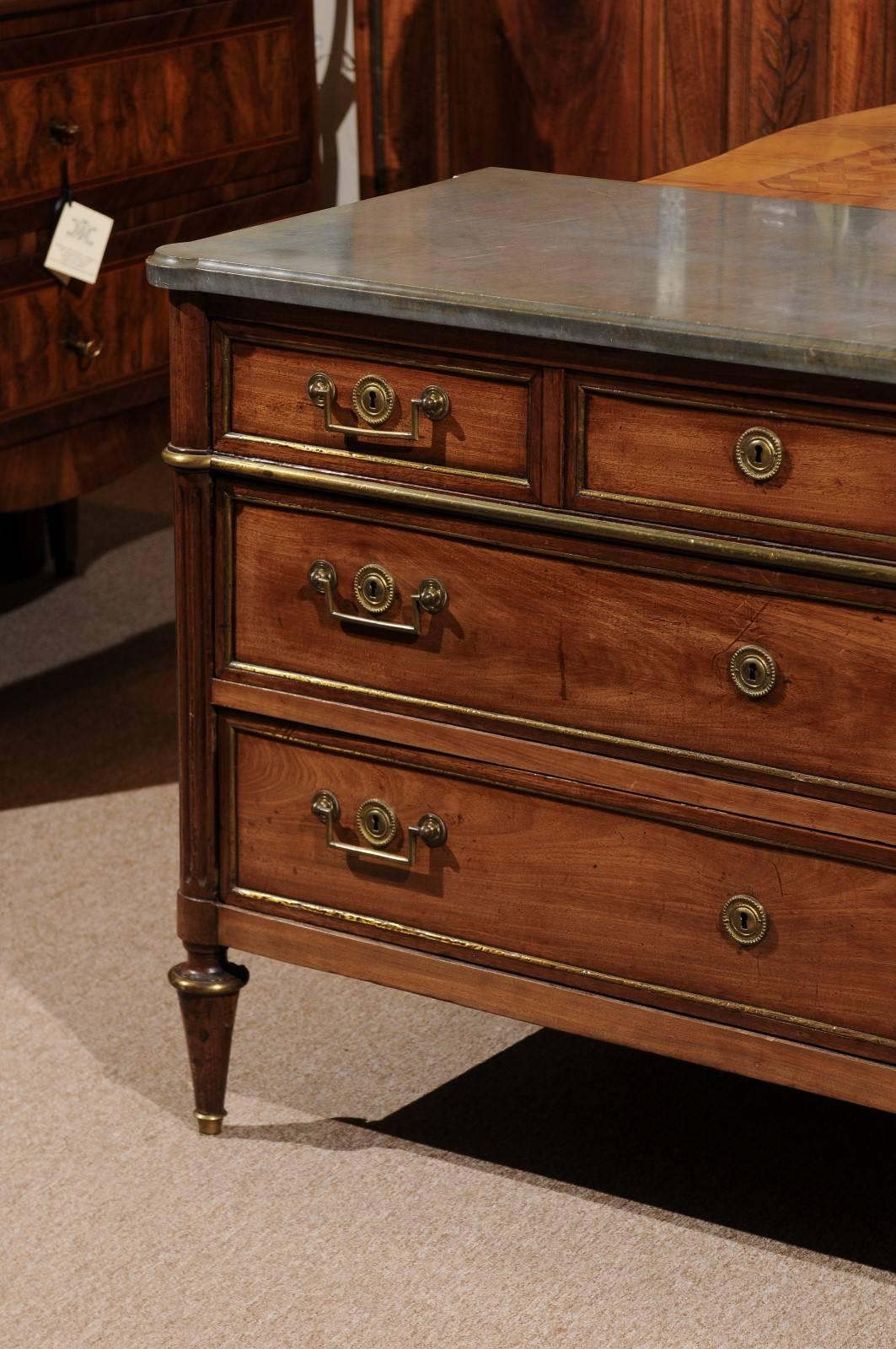 Late 18th Century French Louis XVI Walnut Commode (Intarsie)