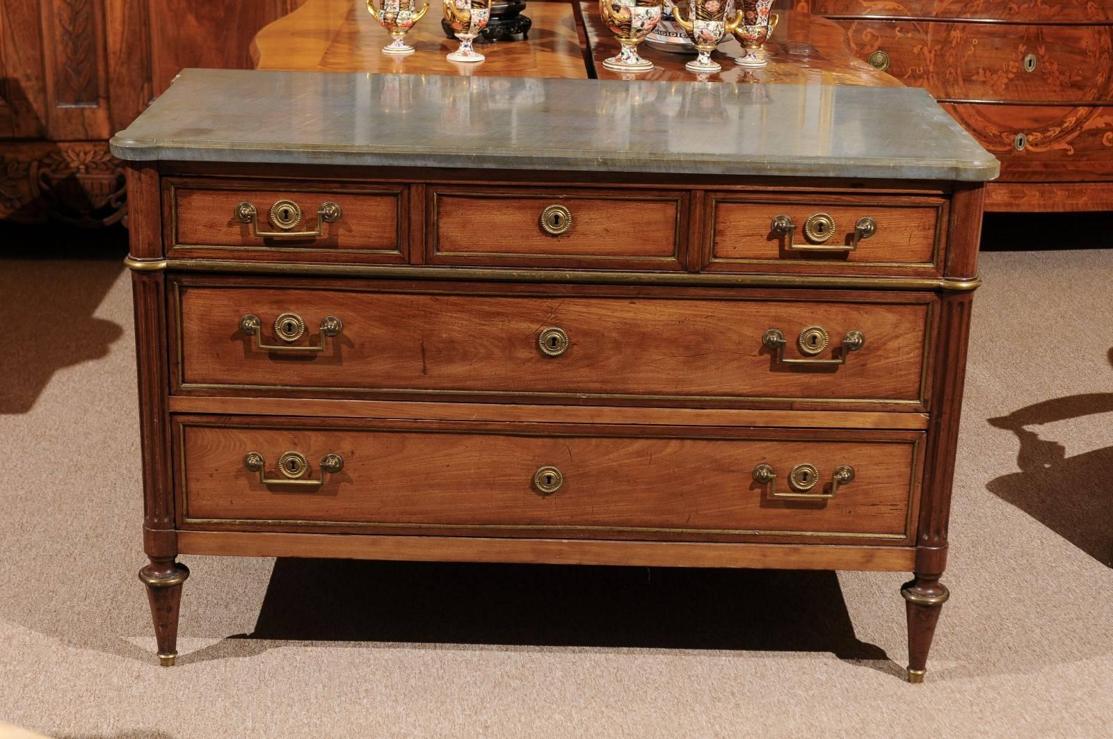 Late 18th Century French Louis XVI Walnut Commode 1