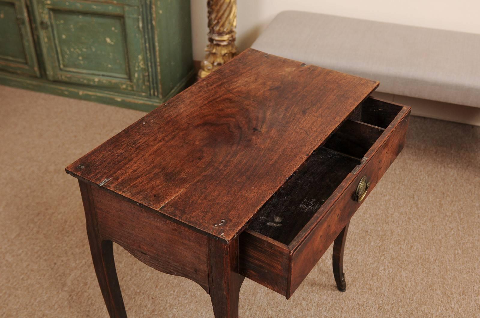 Brass Colonial 18th Century Side Table in Indian Rosewood