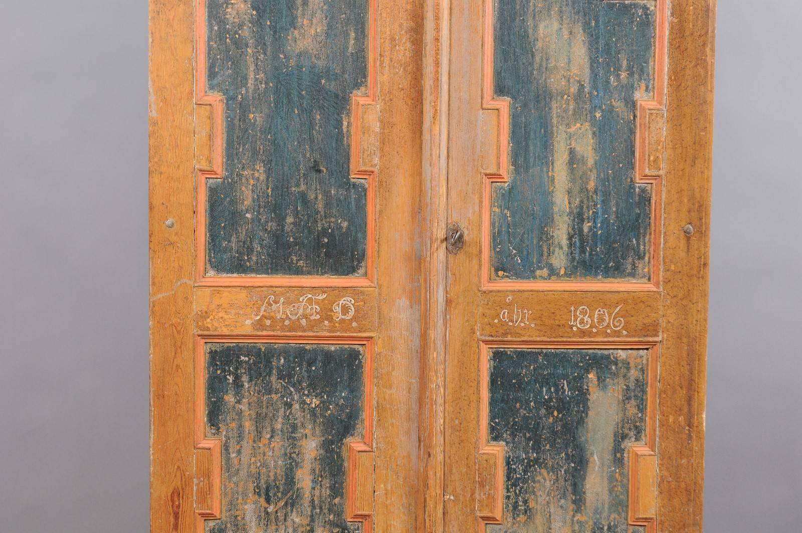Early 19th Century, Swedish Painted Armoire 6
