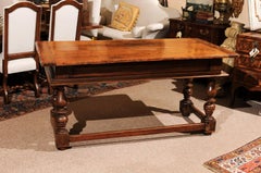 Early 18th Century French Walnut Desk with Turned Legs