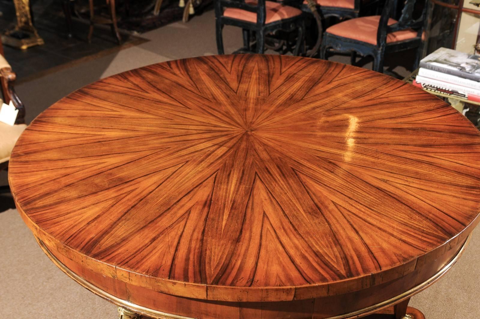 sunburst veneer table top