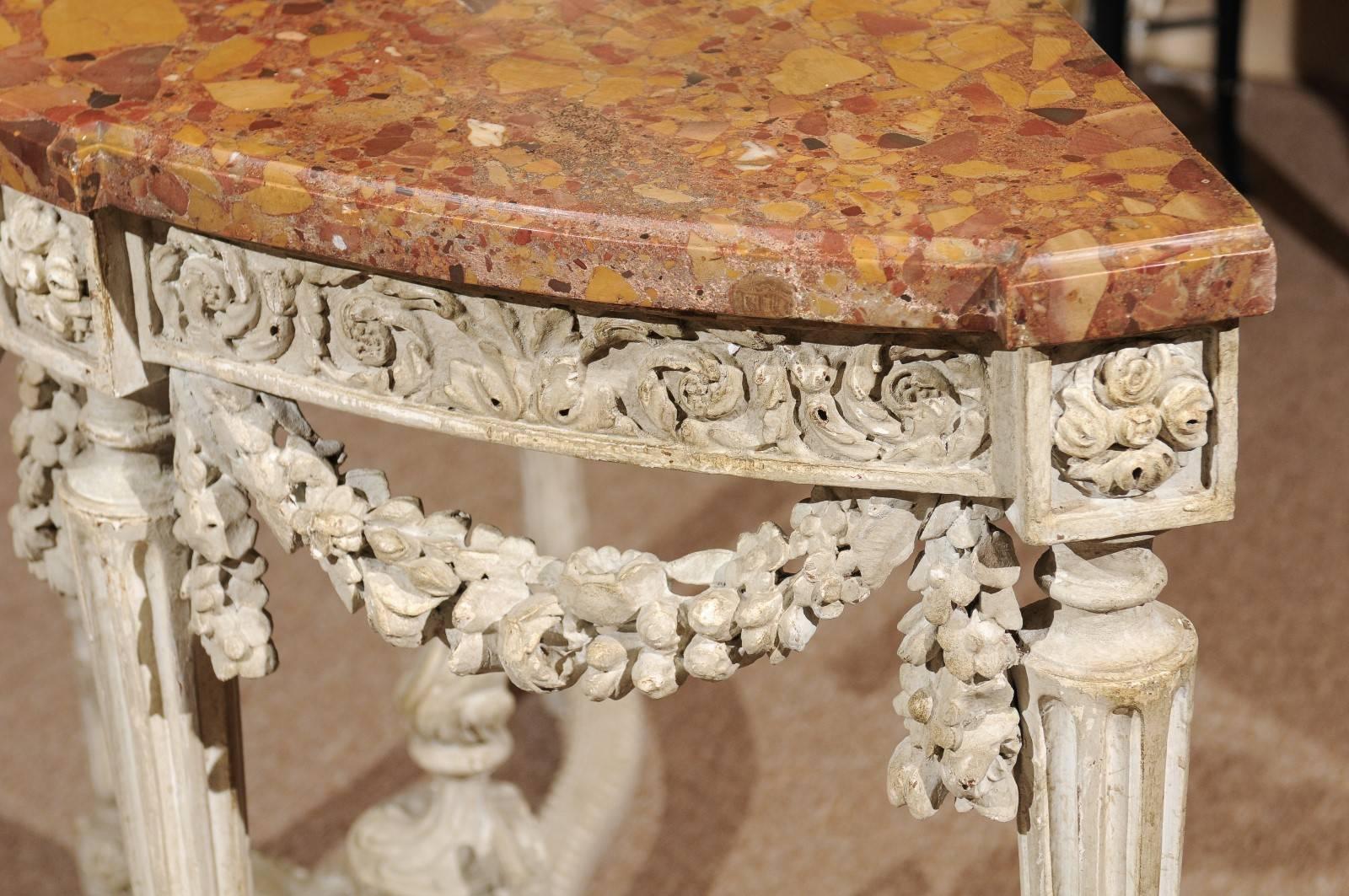 Large 18th Century French Painted Louis XVI Period Console 4