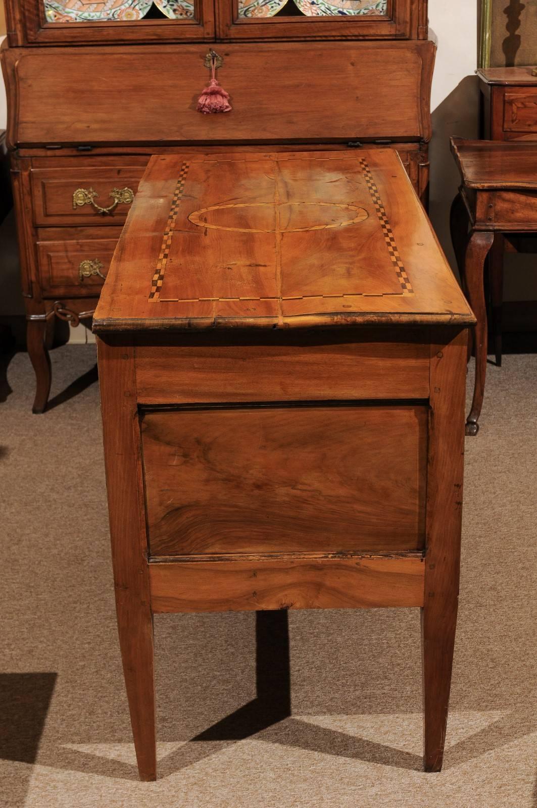 Late 18th Century French Louis XVI Two-Drawer Commode with Parquetry Inlay 2