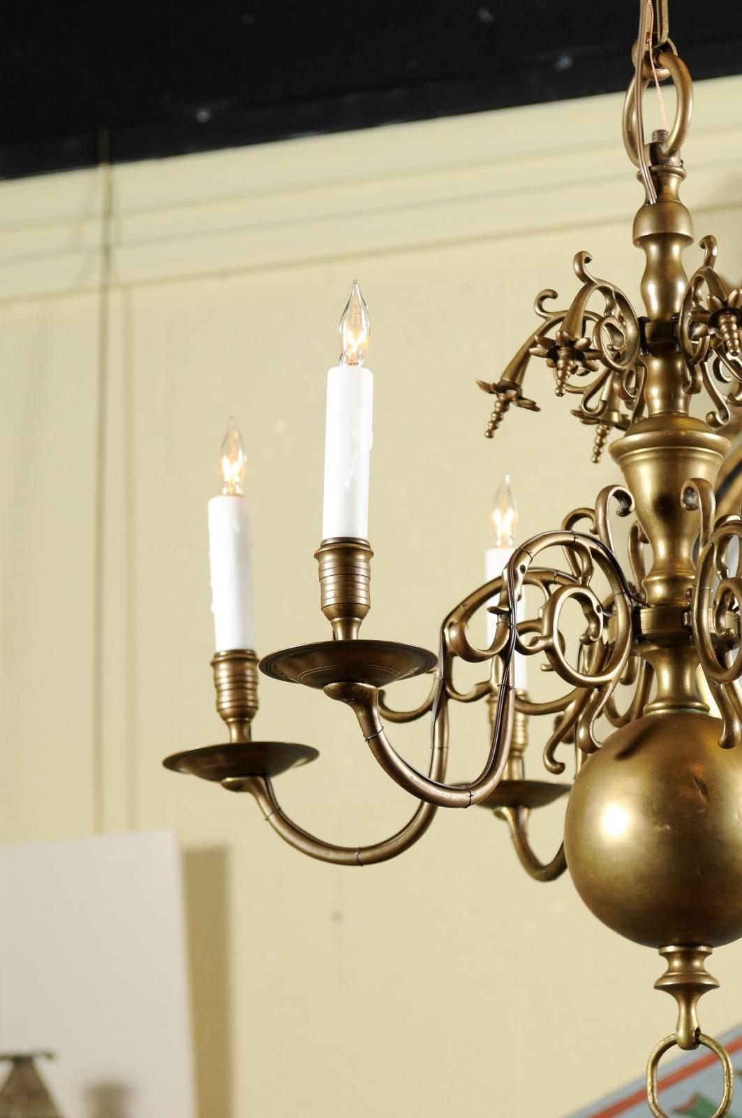 small brass chandelier