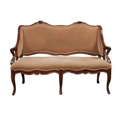 French 18th Century Louis XV Walnut Settee 