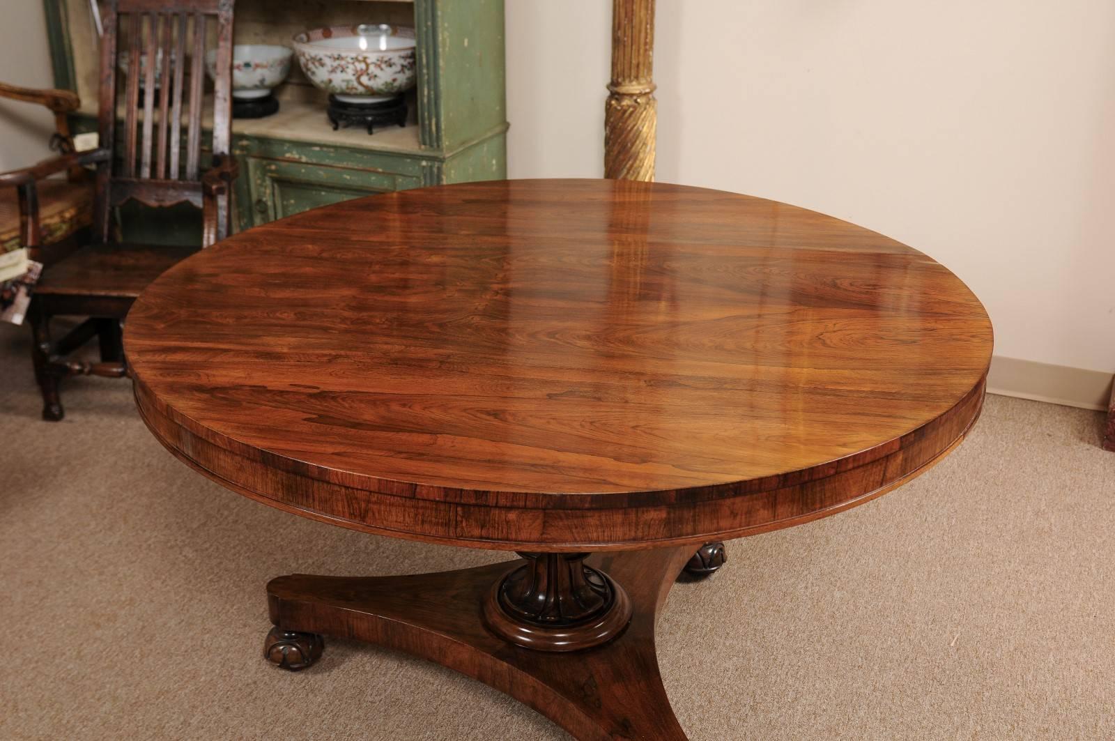 19th Century English Rosewood William IV Style Centre Table