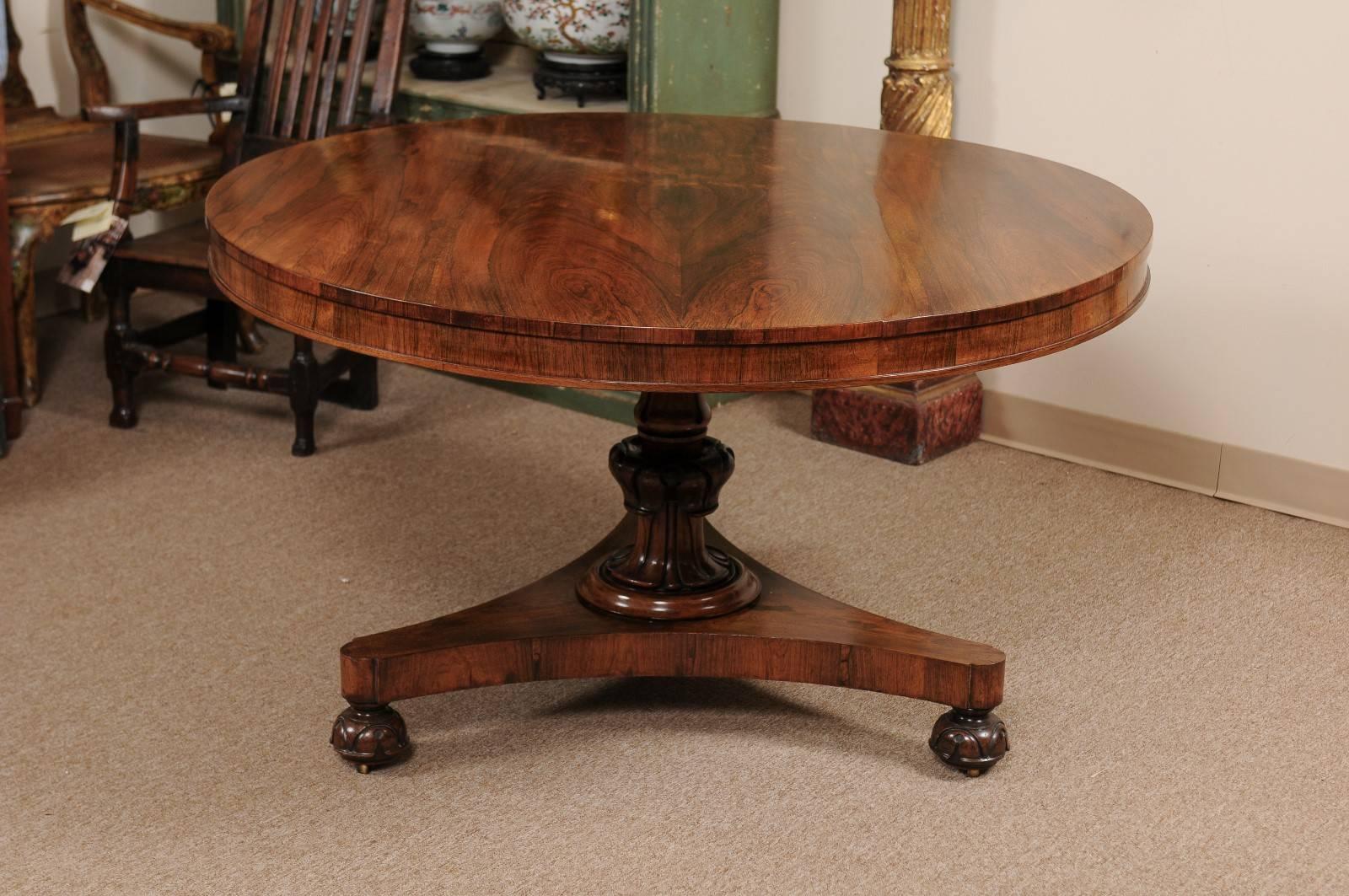 English Rosewood William IV Style Centre Table 1
