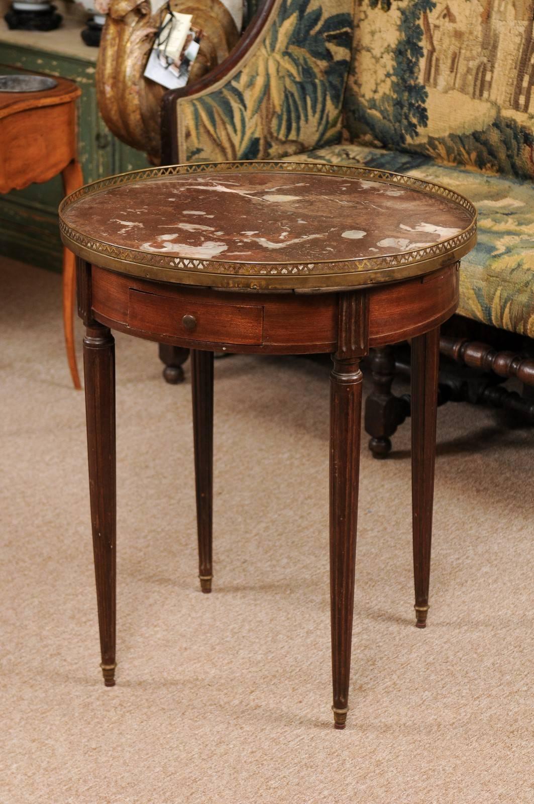 19th Century French Louis XVI Style Mahogany Bouillotte Table 6