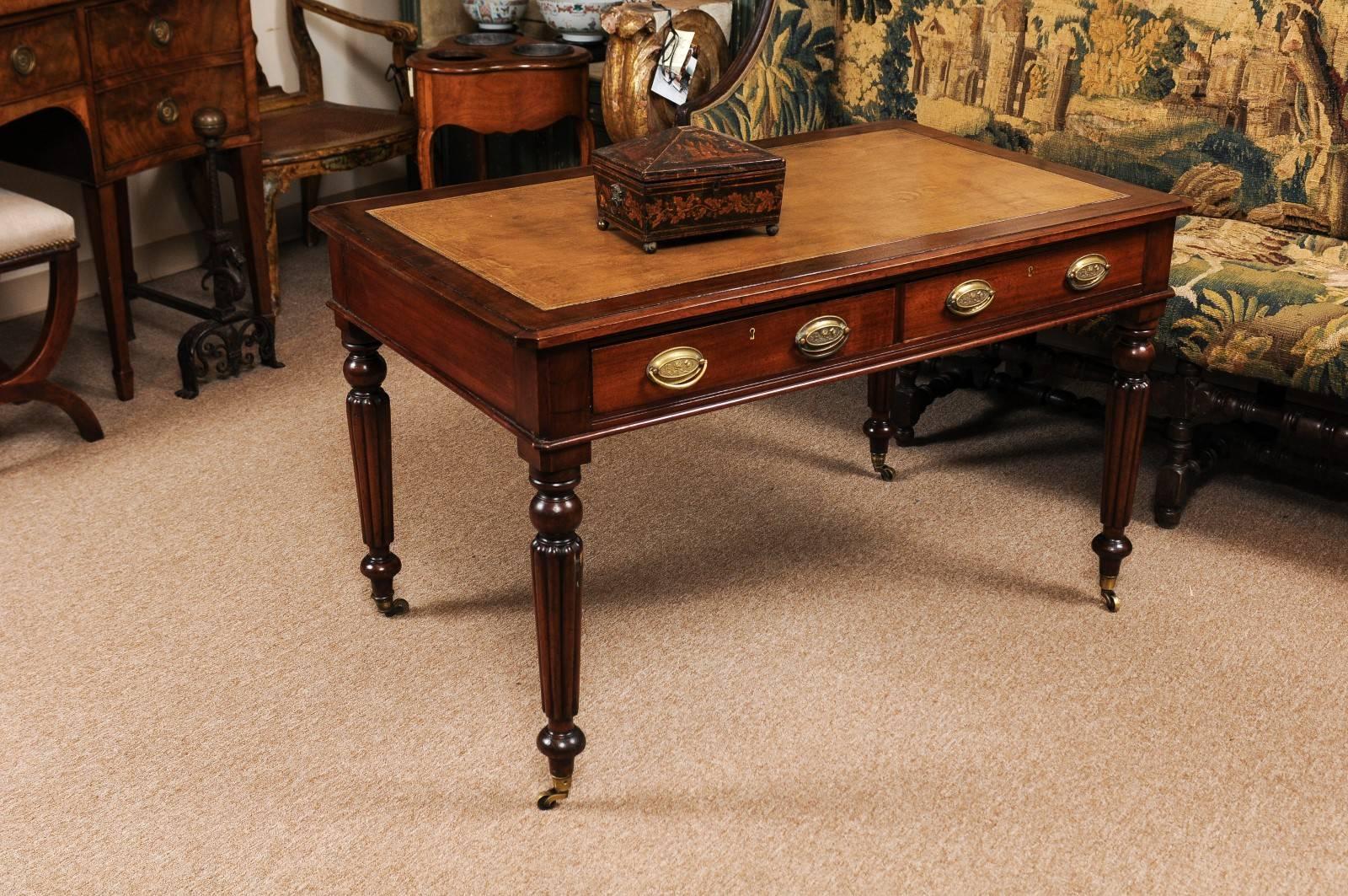 Ebonized 19th Century English Regency Penwork Box with Foliate Decoration and Acorn Feet