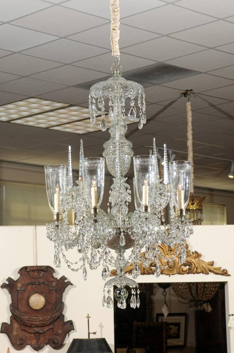Mid19th Century Irish Waterford Crystal EightArm Chandelier For Sale at 1stDibs