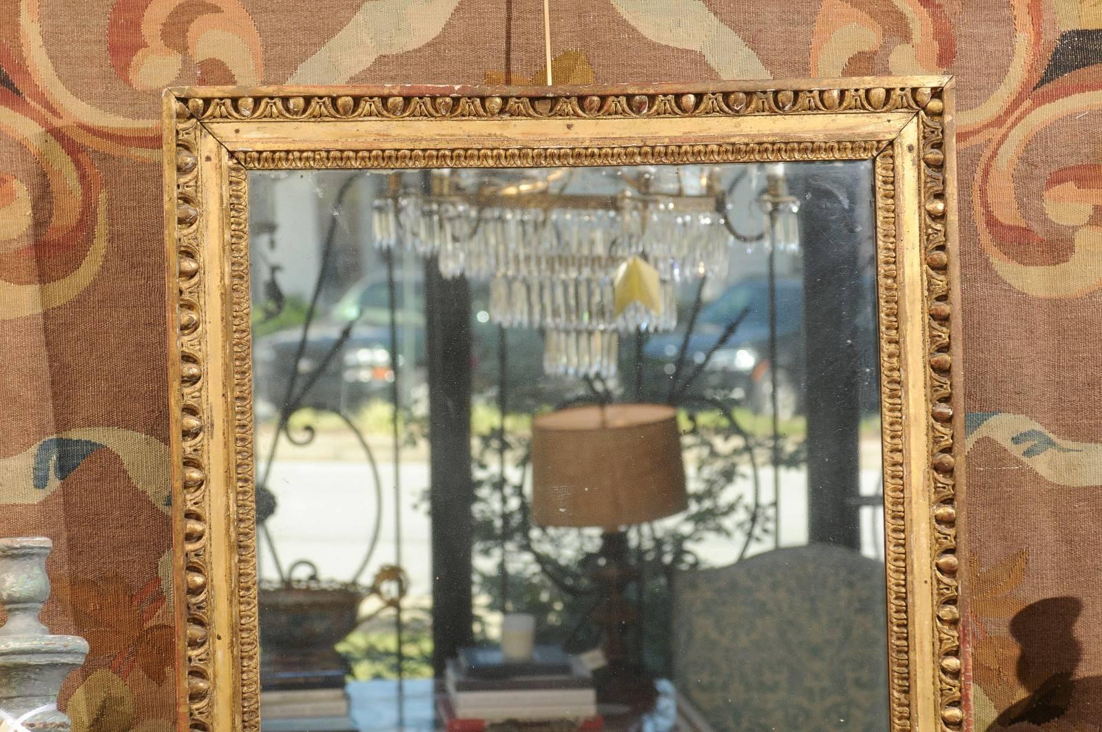 19th Century Italian Neoclassical Style Giltwood Framed Mirror In Good Condition In Atlanta, GA