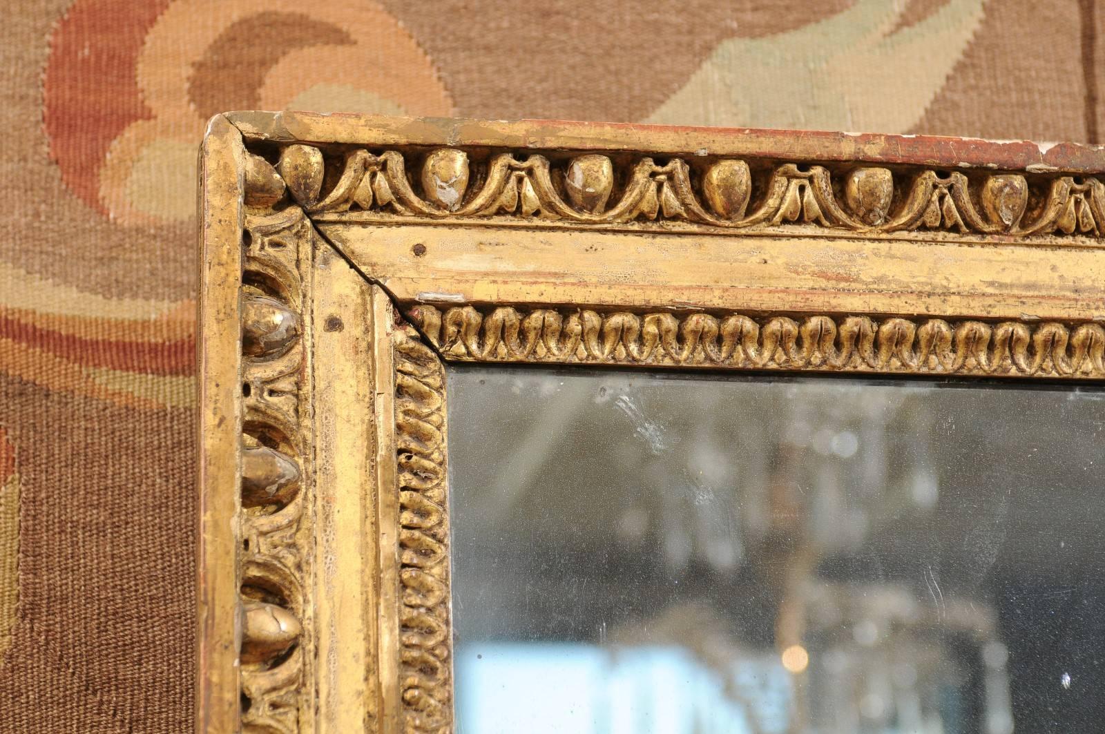 19th Century Italian Neoclassical Style Giltwood Framed Mirror 3