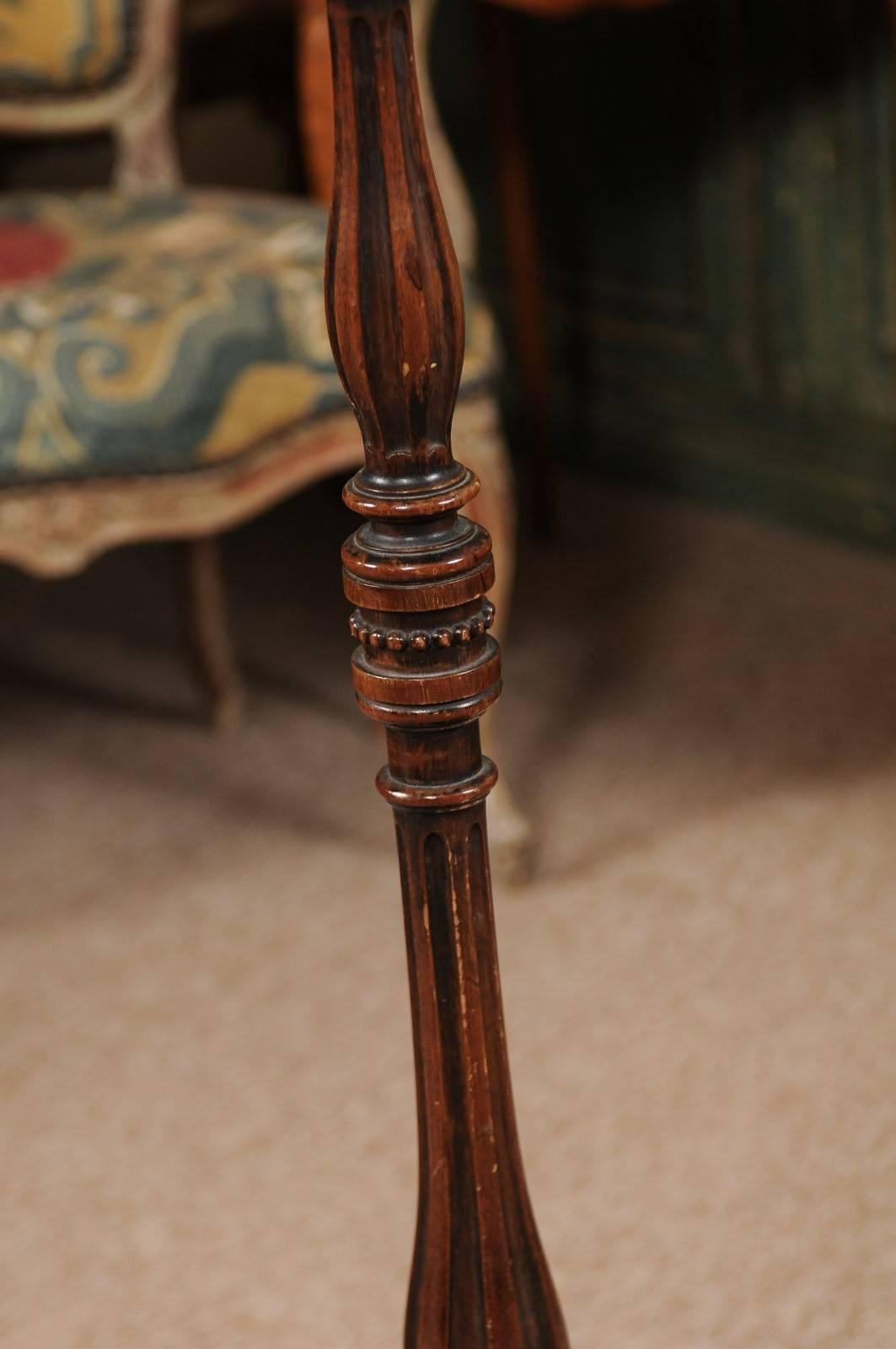 Pair of English George IV Style Mahogany Candle Stands, Late 19th/Early 20th C For Sale 5
