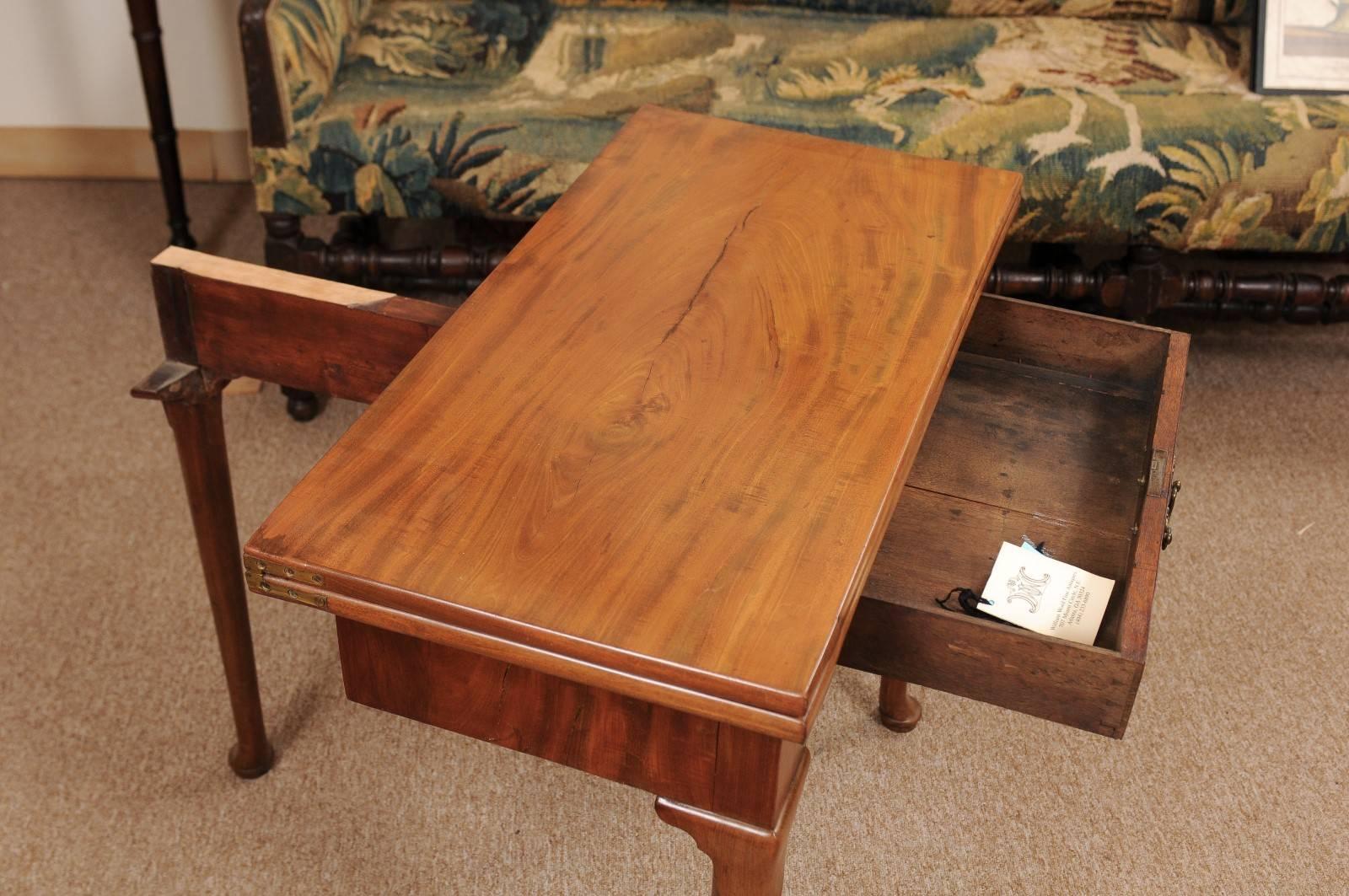 Mahogany Flip-Top Card Table, England, ca. 1760 In Good Condition In Atlanta, GA