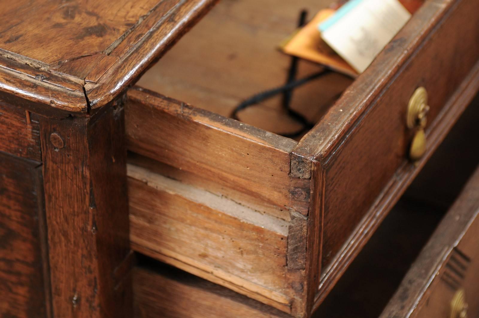 18th Century English Oak Jacobean Style Chest 1