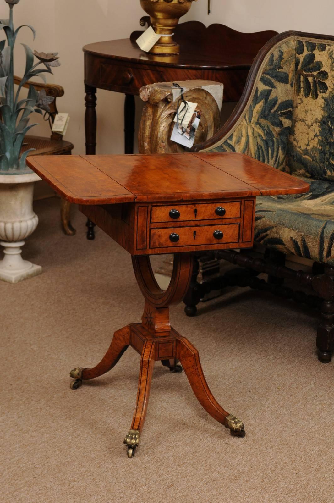 antique sewing table with drawers