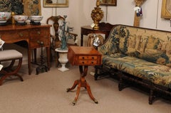 19th Century American Drop Leaf Sewing Table in Birdseye Maple