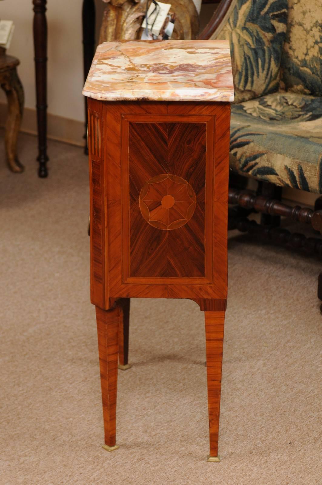 French Louis XVI Inlaid Petite Commode in Kingswood, Late 18th Century 4