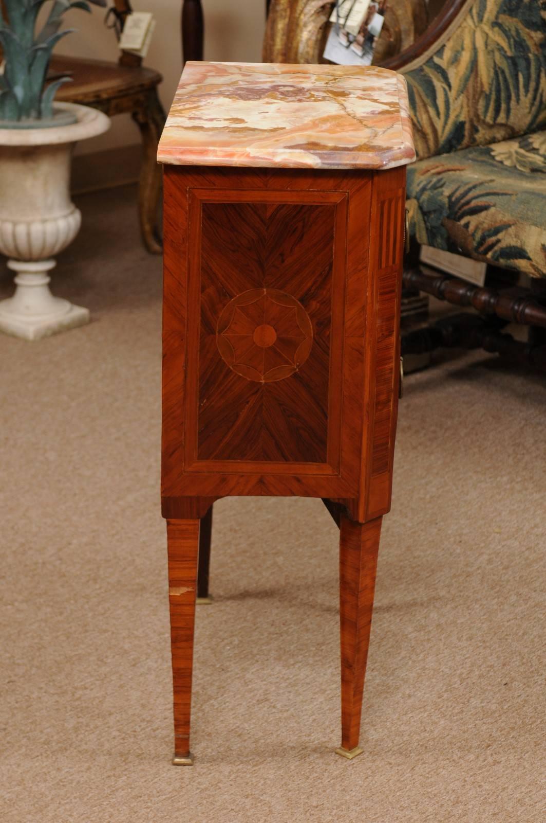 French Louis XVI Inlaid Petite Commode in Kingswood, Late 18th Century 6