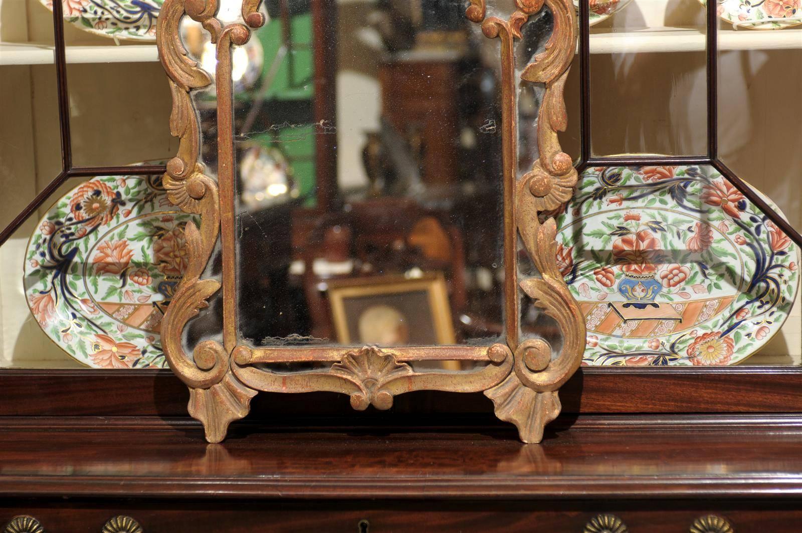 Gesso Small 18th Century French Louis XV Mirror