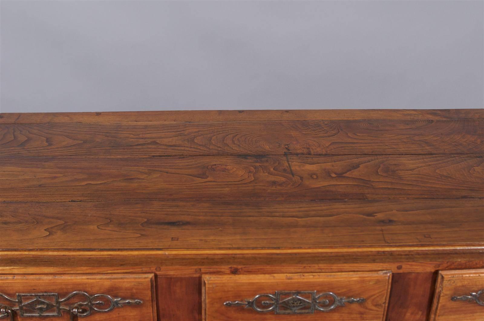 French Louis XV Style Fruitwood Buffet with Marquetry Inlay, circa 1820 For Sale 3