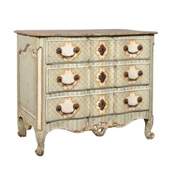 18th Century French Louis XV Painted Commode