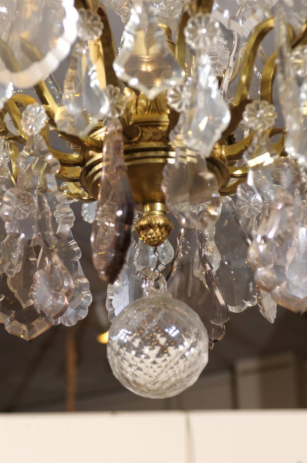 Louis XV Style Gilt Bronze and Cut Crystal Eight-Light Chandelier, France 2