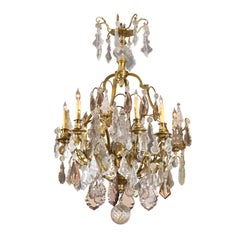 Louis XV Style Gilt Bronze and Cut Crystal Eight-Light Chandelier, France