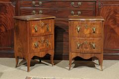 Pair of Italian Early 19th Century Walnut Bedside Commodes