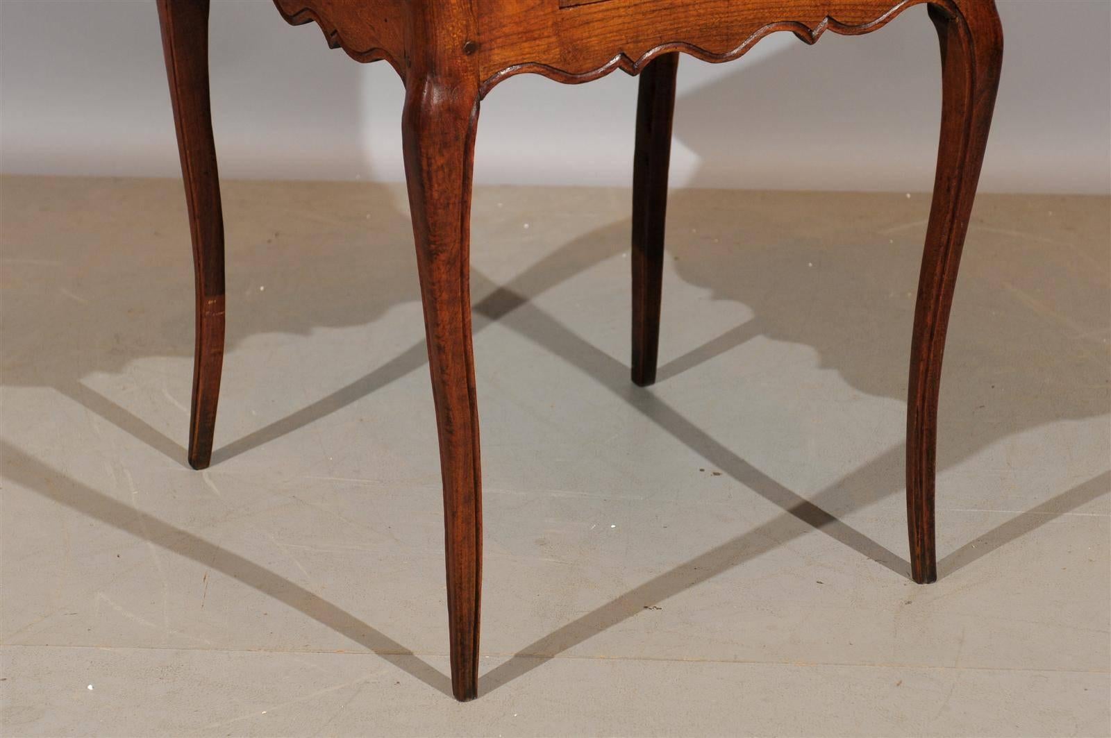 Louis XV French Walnut Square Side Table 4