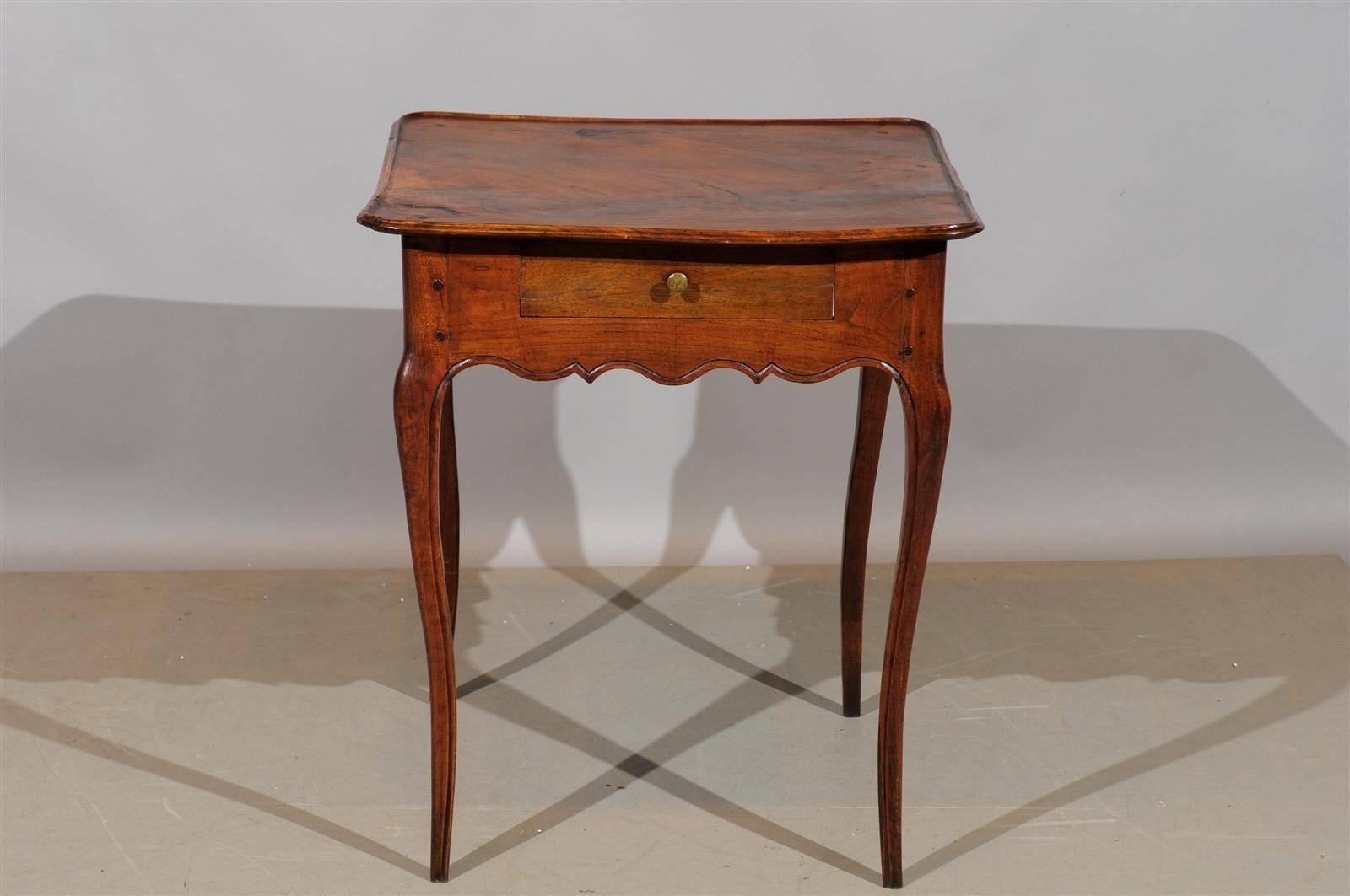 Louis XV French Walnut Square Side Table 3