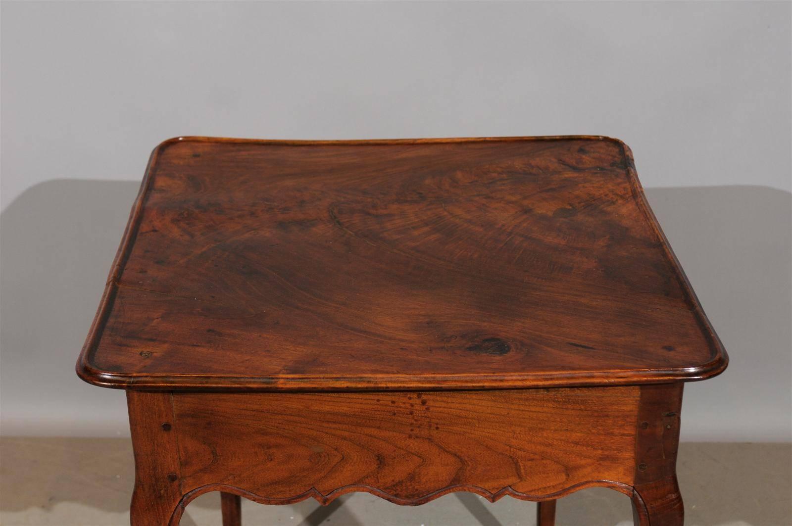 Louis XV French Walnut Square Side Table 5