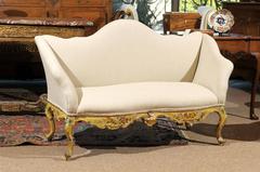 18th Century Venetian Petite Painted Settee