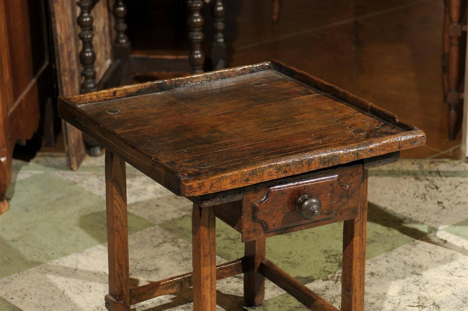 19th Century Pine Shoe Maker Table with Drawer 2