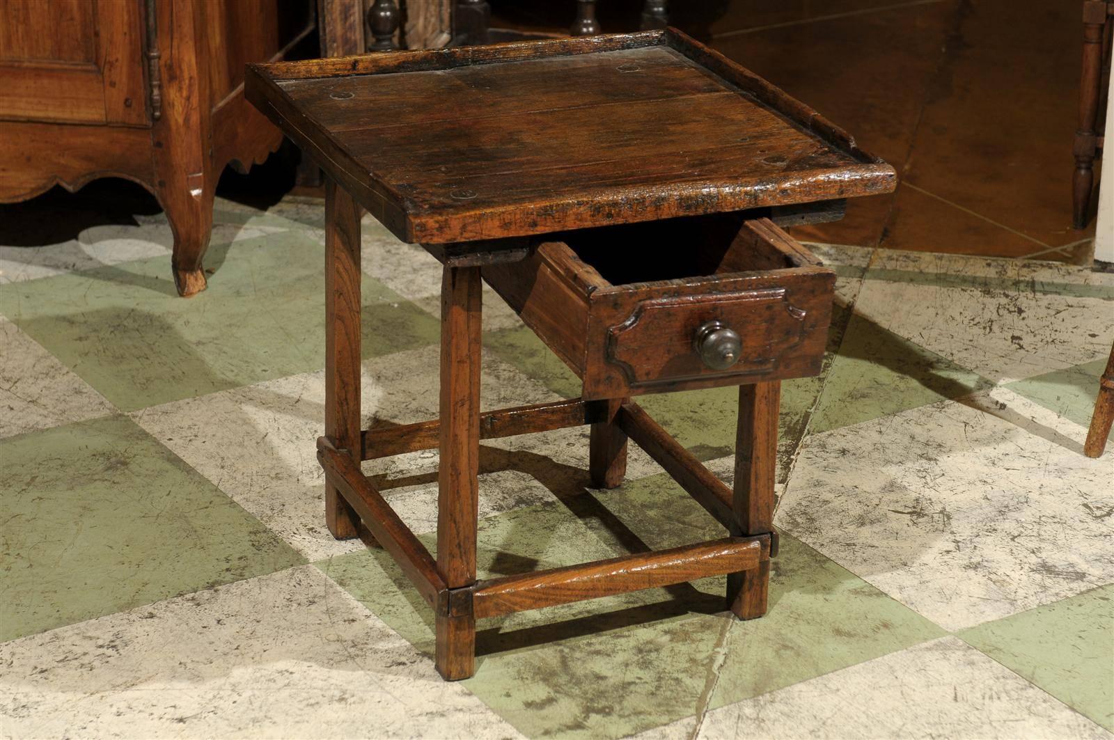 19th Century Pine Shoe Maker Table with Drawer 3