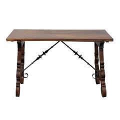 19th Century Spanish Walnut Fratino Table