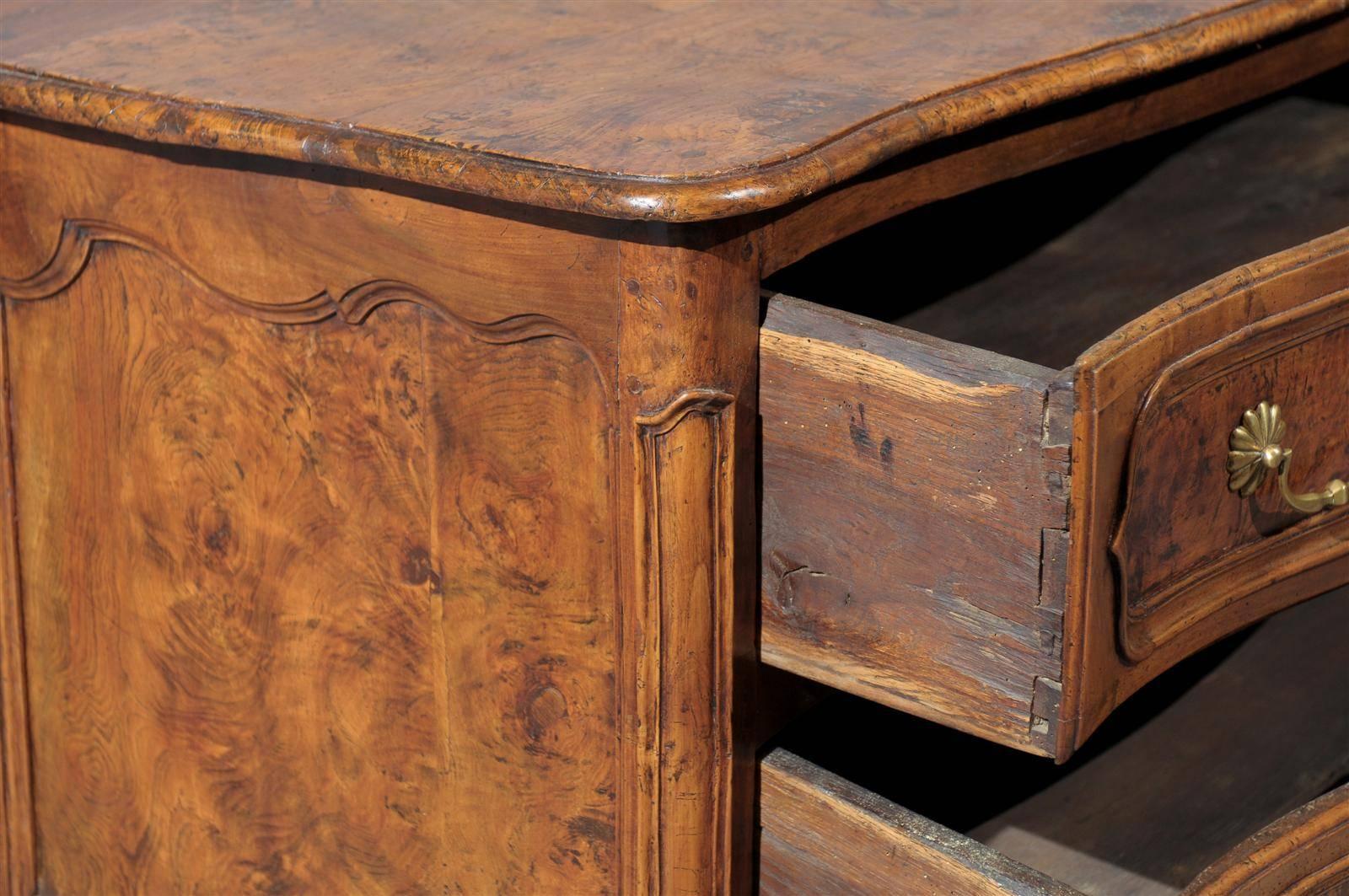 18th Century French Louis XV Walnut Two-Drawer Commode 6