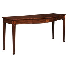 Late 18th Century English George III Mahogany Server with Serpentine Front and I