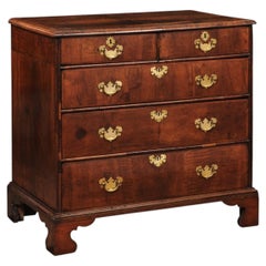 Early 18th Century William & Mary Walnut Chest with Oval Crossbanded Top