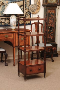 English 19th Century “What Not” Etagere in Mahogany with 4 Tiers and Drawer Belo
