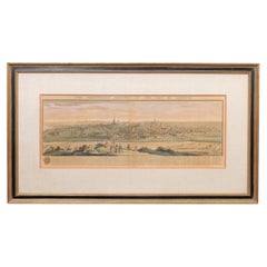 Large Framed 19th Century Horizontal Landscape Engraving, Titled “City of Norwic