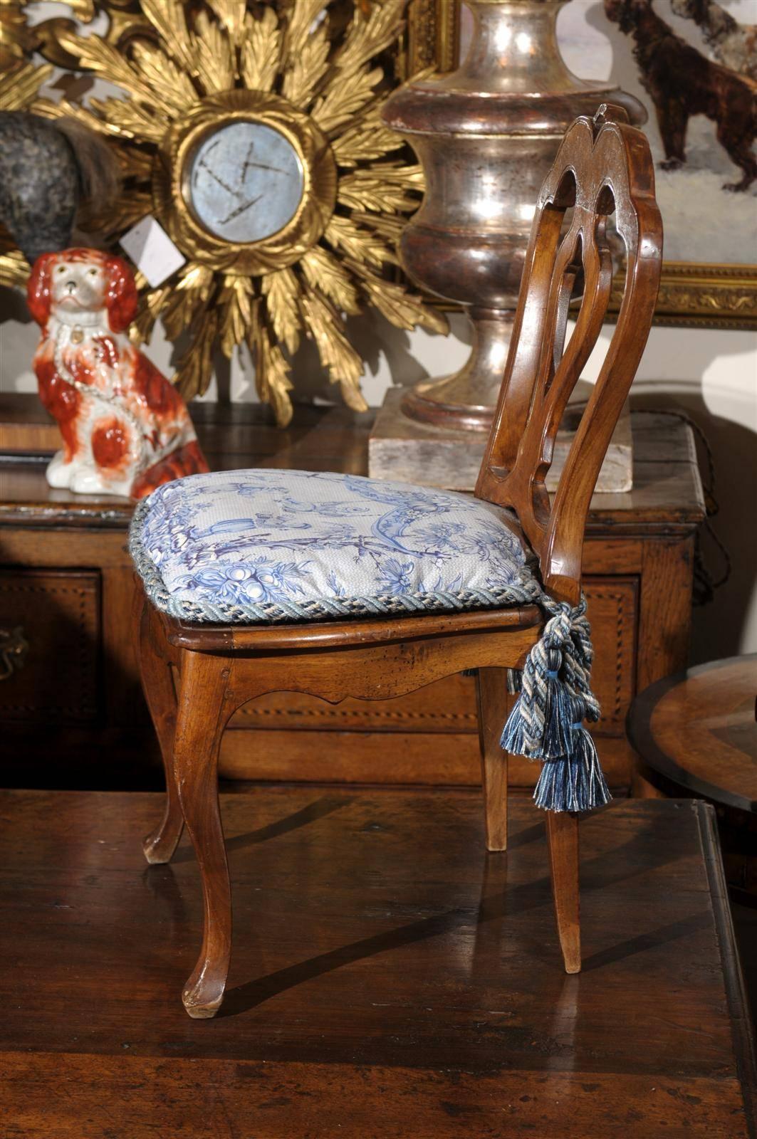 French 19th Century Louis XV Style Child's Chair with Cushion and Cane Seat 4