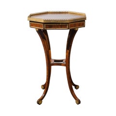 English Regency Rosewood Veneered Octagonal Side Table from the 1820s